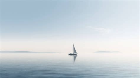 This desktop wallpaper showcases a minimalist seascape with a single ...