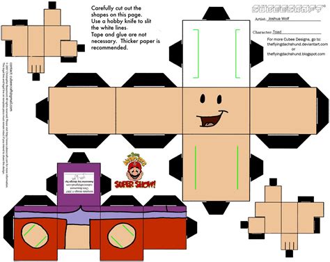 Toad (The Super Mario Bros. Super Show) Cubeecraft | Paper toys ...