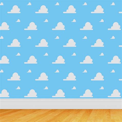 Self Adhesive Wallpaper Removable Wall Mural Toy Story Inspired Clouds ...