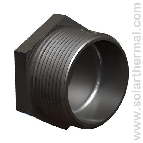 Black PVC Plug - 1.5" NPT, schedule 40 | Solarthermal.com