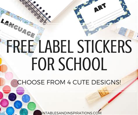 Free Cute Label Stickers For School With Blank Templates - Printables ...