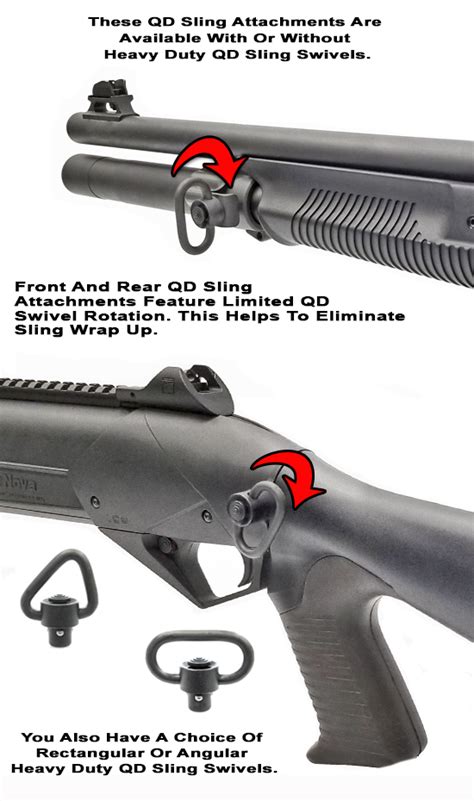 Benelli Nova SuperNova Quick Detach Front and Rear Sling Attachments ...