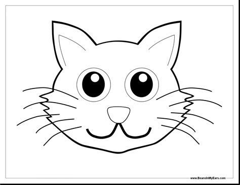 Simple Cat Face Drawing at GetDrawings | Free download