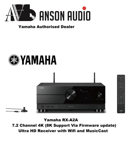 Yamaha RX-A2A 7.2 Channel 4K (8K Support Via Firmware update) Ultra HD ...