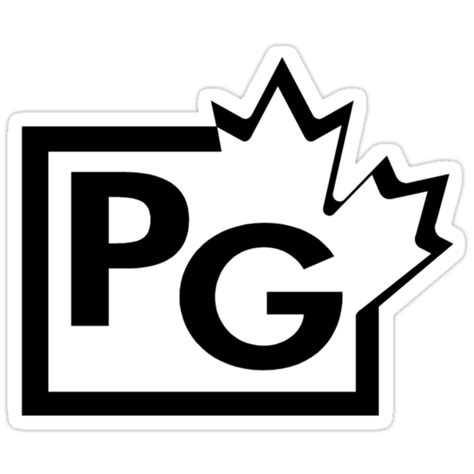 "TV PG (Canada) black" Stickers by bittercreek | Redbubble