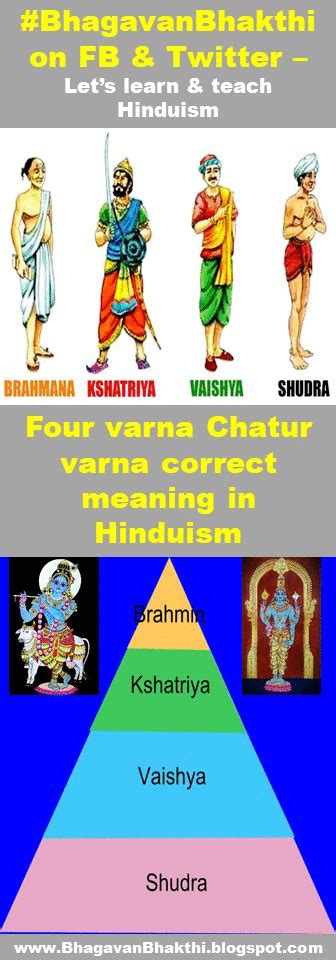 What is Four varna Chatur varna with correct meaning in Hinduism ...