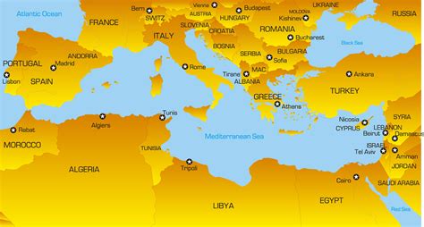 Color Mediterranean Map