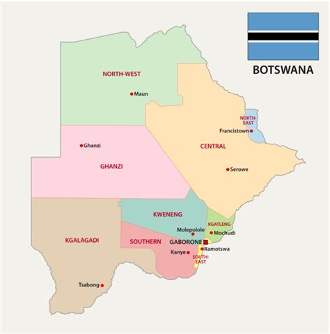 Political Map Of Botswana