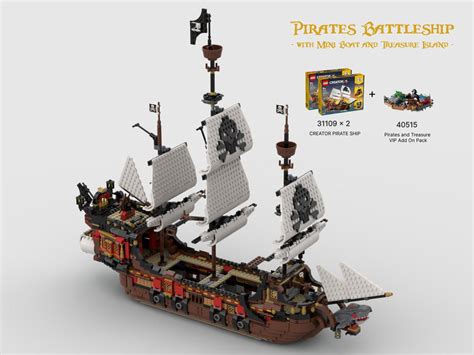 LEGO MOC Pirates Battleship by hahaman_in_the_dark | Rebrickable ...