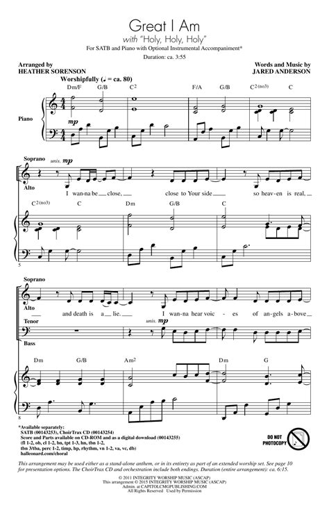 Great I Am | Sheet Music Direct