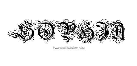 Sophia Name Tattoo Designs