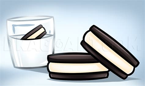 How to Draw Oreos, Oreo Cookies Step by Step