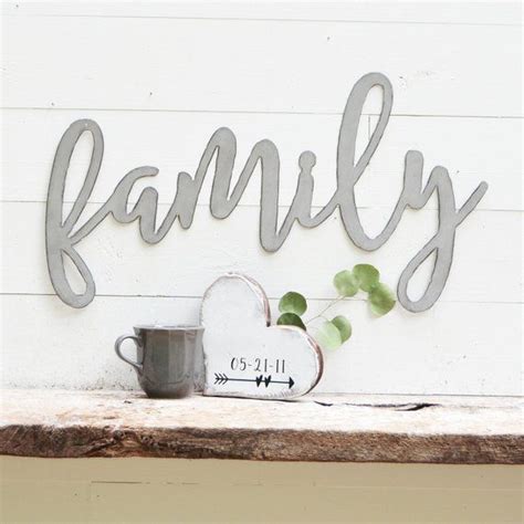 Family Metal Sign Metal Wall Art Family Sign Metal Words - Etsy | Metal ...