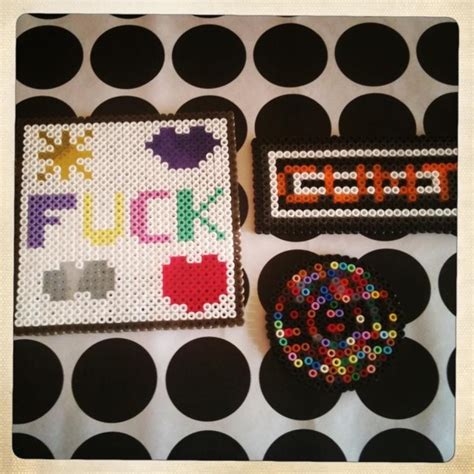 Swear words II | Perler bead patterns, Beading patterns, Perler beads