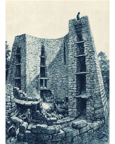 Print of A Scottish broch, reconstruction | Festung