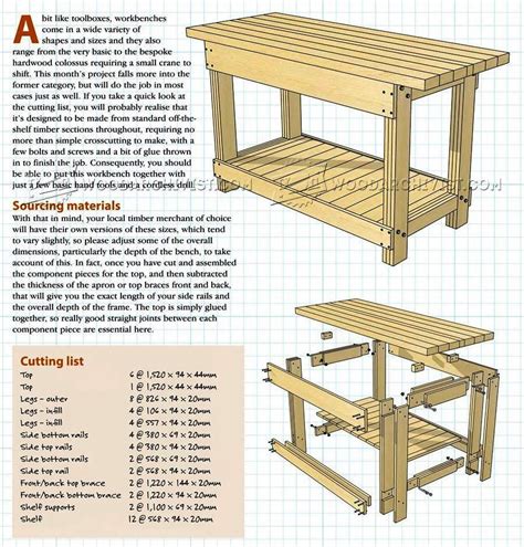 Simple Workbench Plans • WoodArchivist