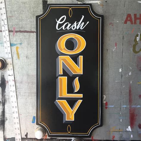 Cash only for @envisiontattoo @jacobdoneytattoo #signshop #signpainting ...