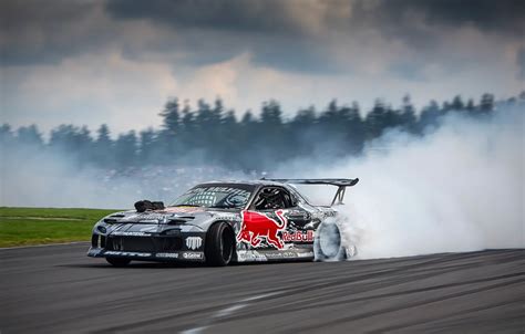 Wallpaper road, race, smoke, skid, drift, Mazda, track, Red Bull ...