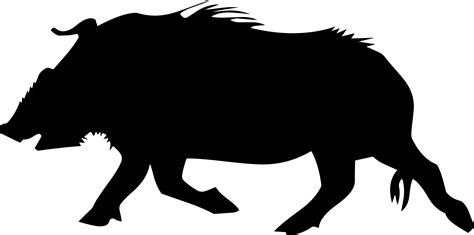 Wild Boar Silhouette Stencil Clip Art Silhouette Png Download 800 ...