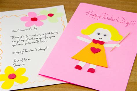 How to Make a Homemade Teacher's Day Card: 7 Steps (with Pictures)