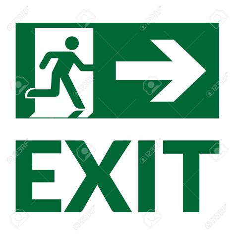 Fire Exit Sign Clipart | Free download on ClipArtMag