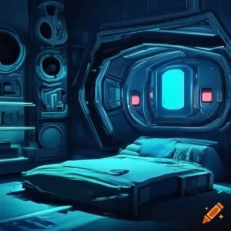 Sci-fi bedroom interior on Craiyon