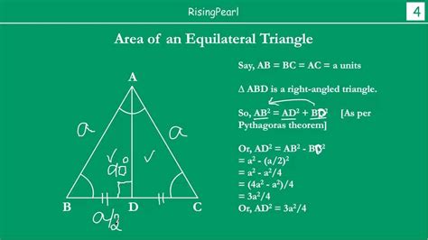 What is the area of an equilateral triangle? - YouTube