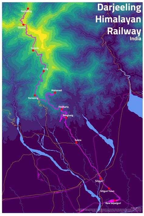 Darjeeling Himalayan Railway Map : r/indianrailways