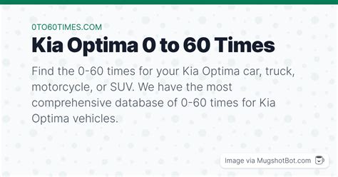 Kia Optima 0 to 60 Times and Quarter Mile Times