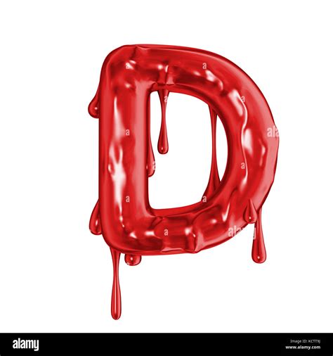 Blood font halloween horror letter D Stock Photo - Alamy