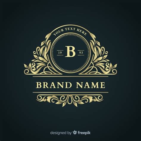 Elegant Ornamental Business Logo Template | Logo templates, Free logo ...