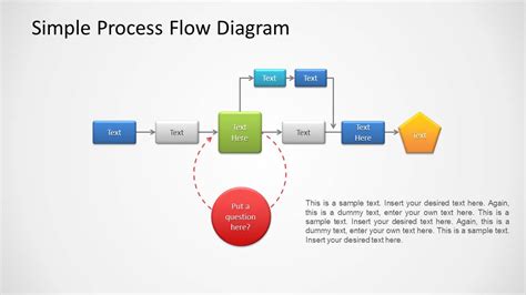 Simple Process Flow Diagram for PowerPoint & Slide Template