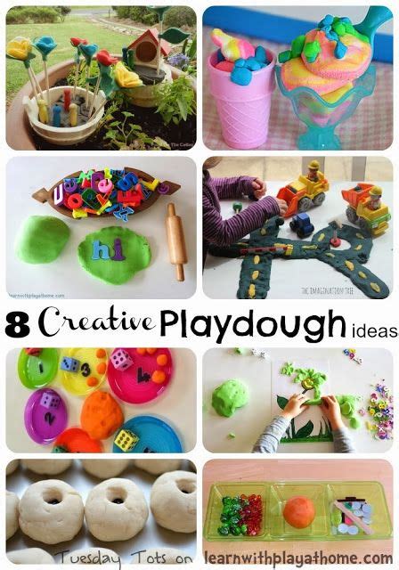 Learn with Play at Home: 8 Creative Playdough ideas for kids Playdough ...