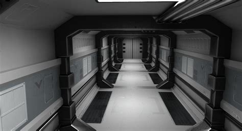 3D scifi hallway - TurboSquid 1276522