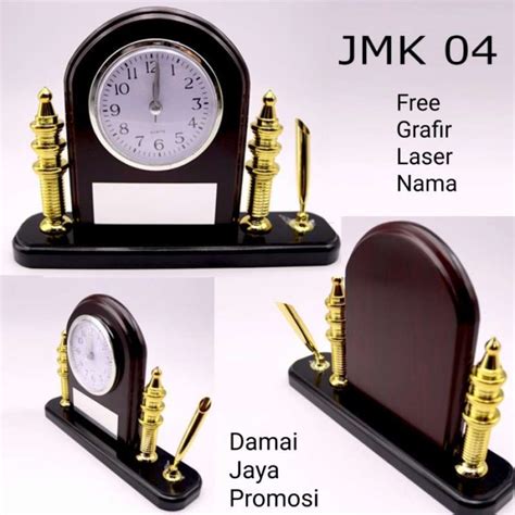 Jual Jam Meja Kayu - JMK 04 / Jam Meja Weker Unik - Free Grafir Laser ...