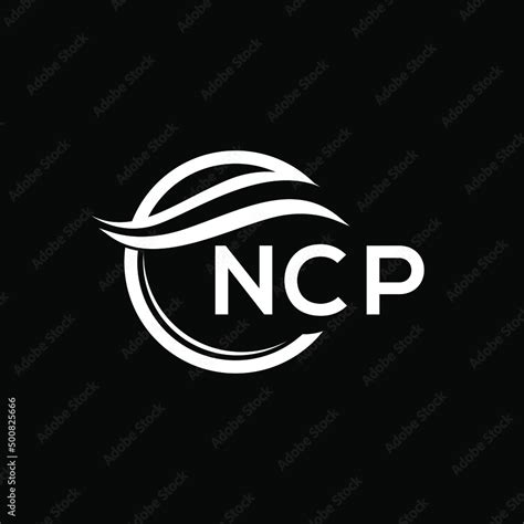 NCP letter logo design on black background. NCP creative initials ...