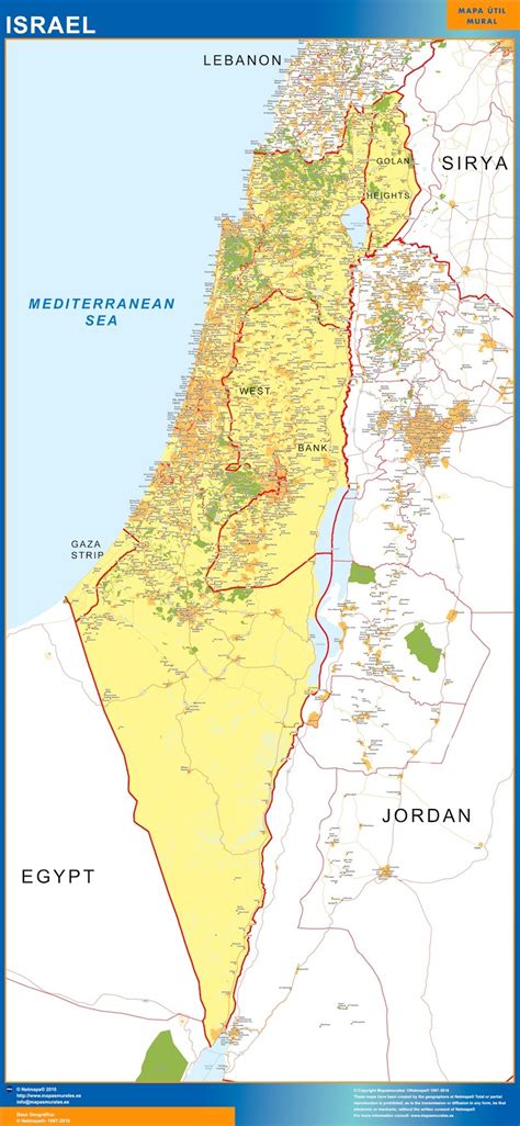 Israel map | Wall maps of he world