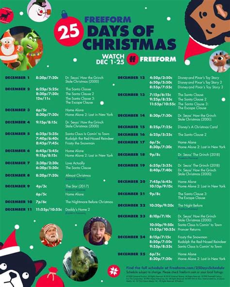 Freeform 25 Days of Christmas 2019 Schedule | This Mama Loves