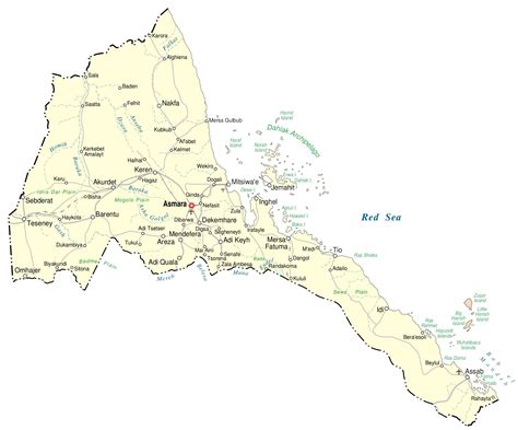 Eritrea Map and Satellite Image - GIS Geography