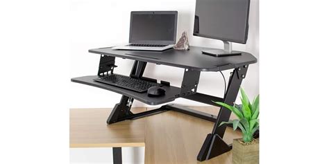 41" Black Corner Desk Riser