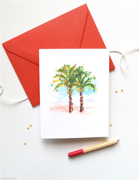 Beach Christmas Cards Theme | Mospens Studio