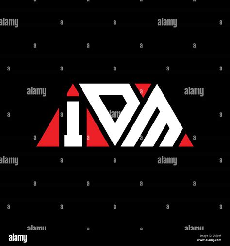 IDM triangle letter logo design with triangle shape. IDM triangle logo ...