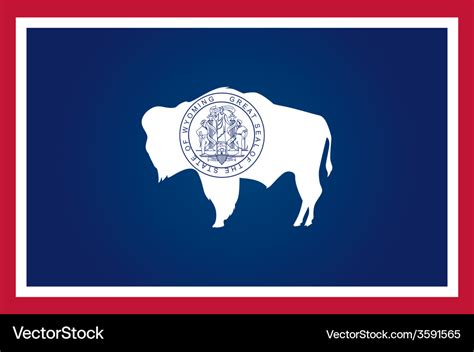 Wyoming flag Royalty Free Vector Image - VectorStock