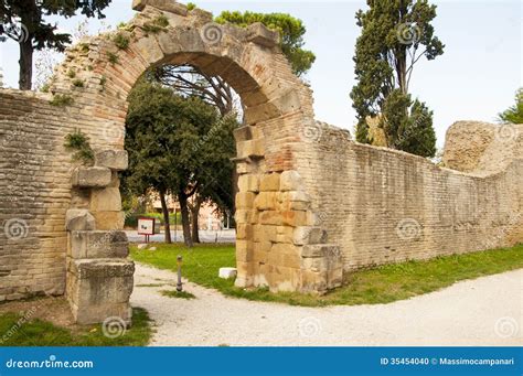 Remains of Roman Empire Fano Stock Photo - Image of capital, county ...