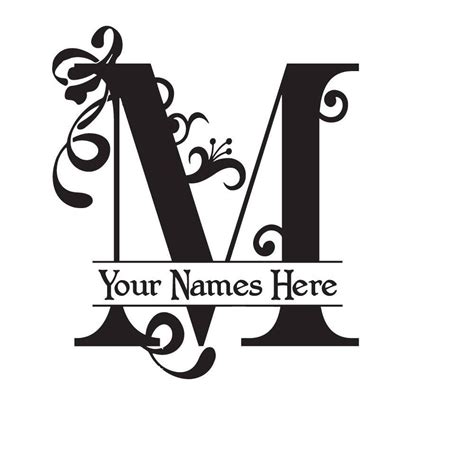 M Monogram Svg Free - 674+ SVG PNG EPS DXF in Zip File - Free SVG Frame ...