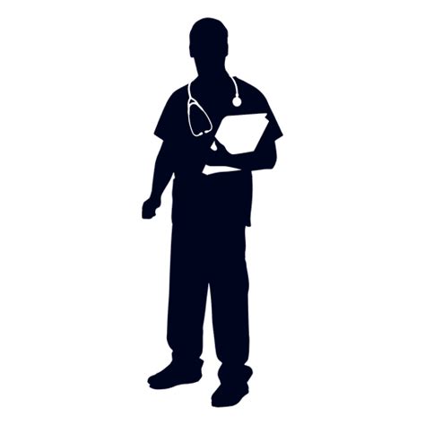 Doctor holding book silhouette - Transparent PNG & SVG vector file