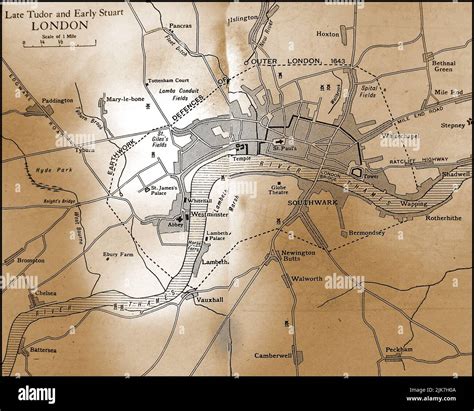 Old Map Of London 1500 - Guenna Holly-Anne