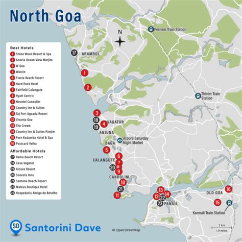 GOA MAP - Best Hotels, Beaches, Towns, & Places to Stay