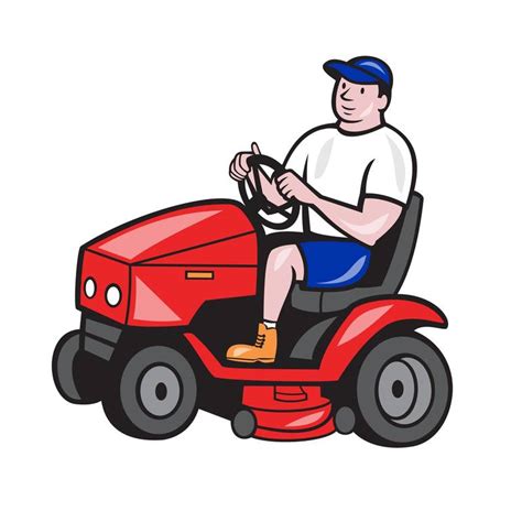 Cartoon Riding Lawn Mower | tunersread.com