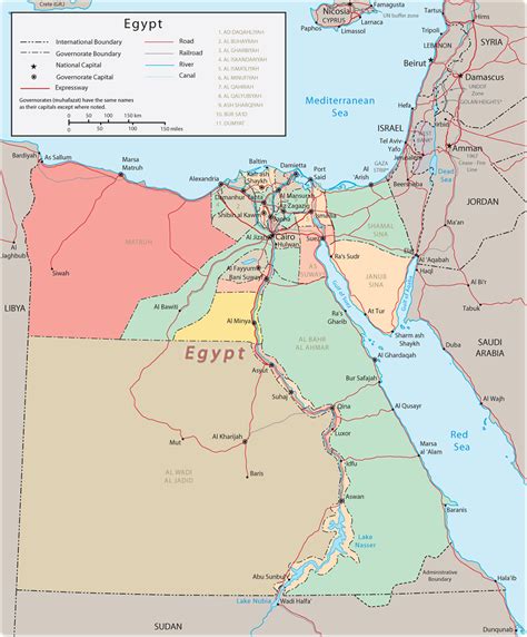 suez canal map, suez canal political map artificial sea level waterway ...